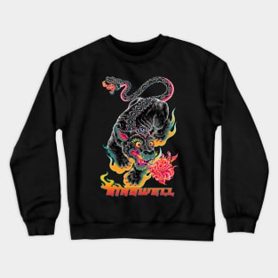 Black panther with snake tail Crewneck Sweatshirt